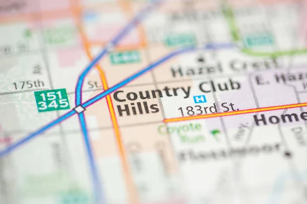 Country Hills Chicago Illinois Usa Mapa —  Fotos de Stock