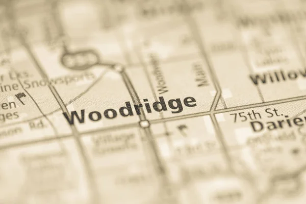 Woodridge Chicago Illinois Eua Mapa — Fotografia de Stock