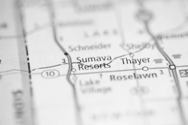 Sumava Resorts Indiana Usa Interactieve Kaart — Stockfoto