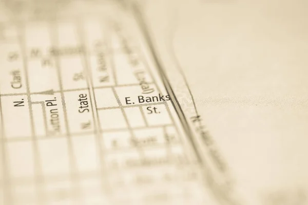 Banks Chicago Illinois Usa Mapa —  Fotos de Stock