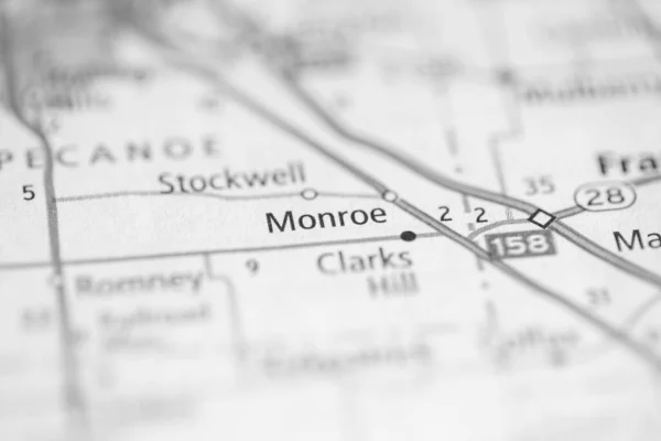 Monroe Indiana Usa Mapa — Foto de Stock