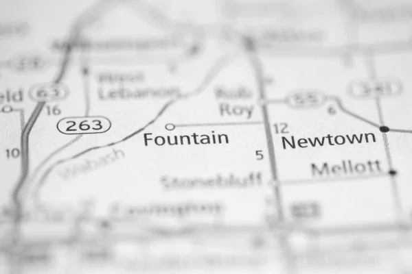 Fountain Indiana Usa Map — Stock Photo, Image