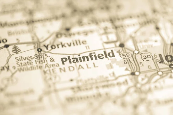 Plainfield Illinois Abd Haritada — Stok fotoğraf