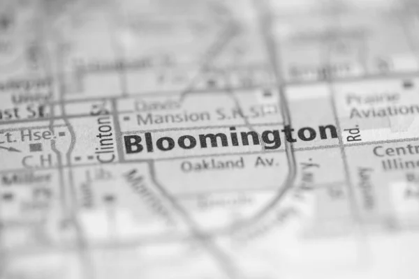 Bloomington Illinois Állam Usa Interaktív Térképen — Stock Fotó