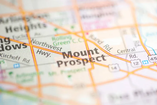 Monte Prospect Illinois Eua Mapa — Fotografia de Stock