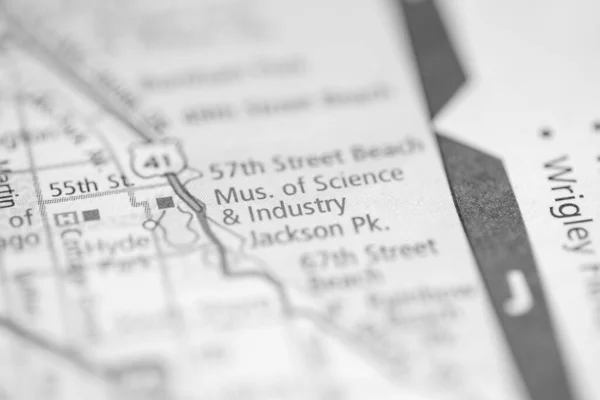 Museo Ciencia Industria Chicago Illinois Usa Mapa — Foto de Stock