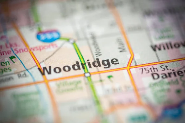 Woodridge Chicago Illinois Eua Mapa — Fotografia de Stock