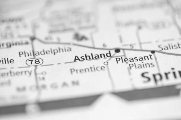 Ashland Illinois Eua Mapa — Fotografia de Stock