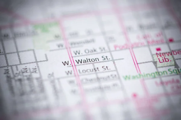 ウォルトン セント シカゴ イリノイ州 地図上のアメリカ — ストック写真