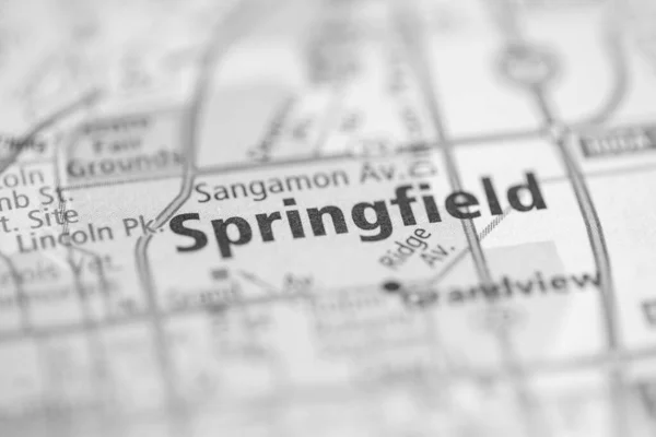 Springfield Indiana Usa Mapa — Foto de Stock
