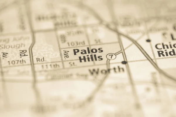 Palos Hills Chicago Illinois Usa Map — Stock Photo, Image