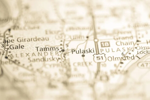 Een Pulaski Illinois Usa Interactieve Kaart — Stockfoto