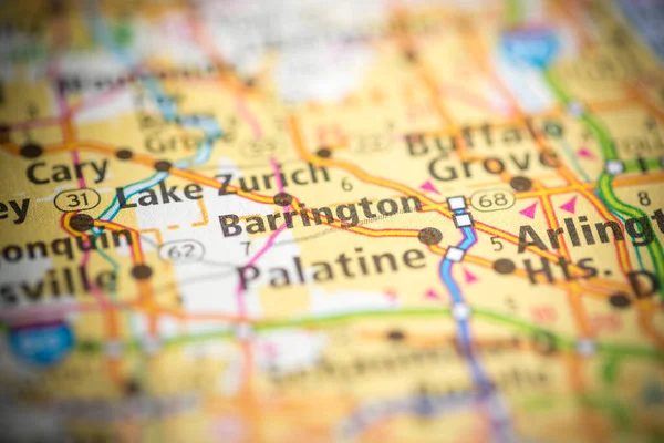 Barrington Illinois Usa Auf Der Karte — Stockfoto