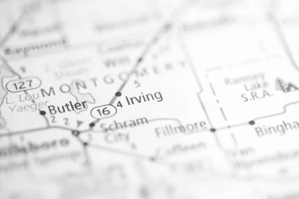 Irving Illinois États Unis Sur Carte — Photo