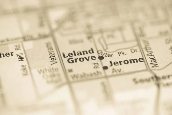 Leland Grove Indiana Usa Mapa —  Fotos de Stock
