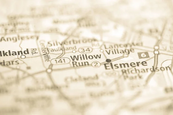 ウィロー デラウェアだ 地図上のアメリカ — ストック写真