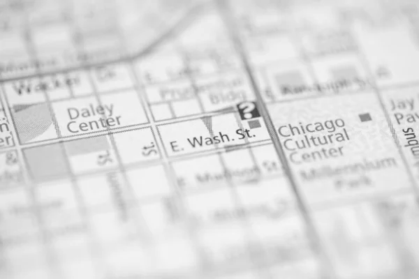 Washington Chicago Illinois Usa Interactieve Kaart — Stockfoto