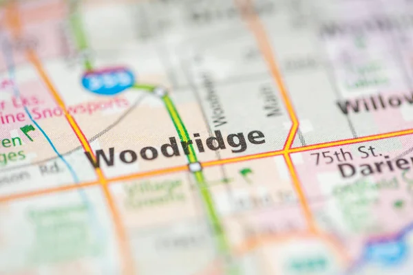 Woodridge Ben Chicagóban Illinois Ban Usa Interaktív Térképen — Stock Fotó