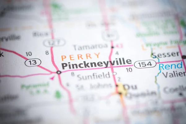 Pinckneyville Illinois Abd Haritada — Stok fotoğraf