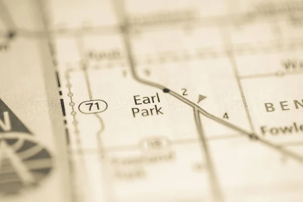 Earl Park Indiana Usa Mapa — Foto de Stock