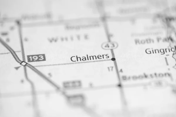 Chalmers Indiana Usa Mapa —  Fotos de Stock