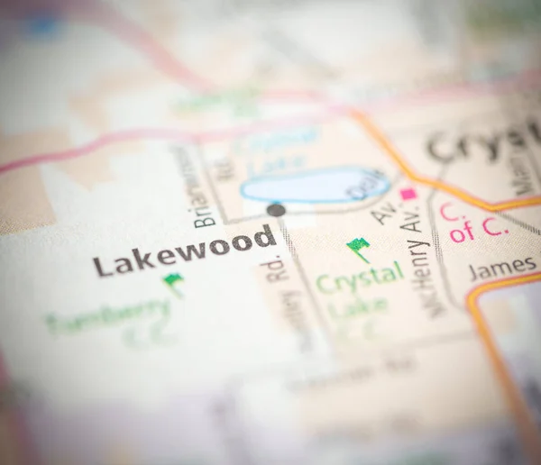 Lakewood Illinois Usa Mapa —  Fotos de Stock
