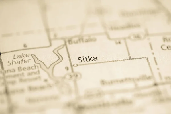 Sitka Indiana Usa Mapa — Foto de Stock