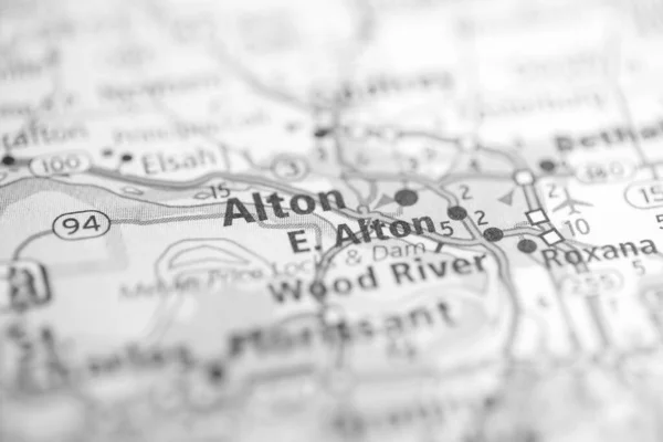 East Alton Illinois Usa Mapa —  Fotos de Stock