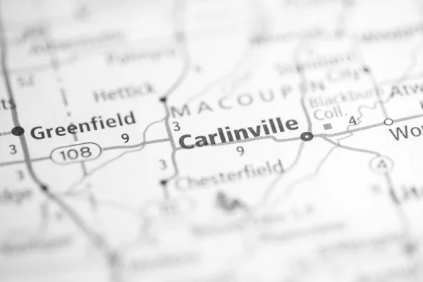 Carlinville. Illinois. USA on the map