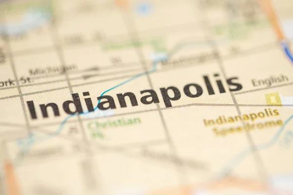 Indianapolis Indianie Stany Zjednoczone Mapie — Zdjęcie stockowe