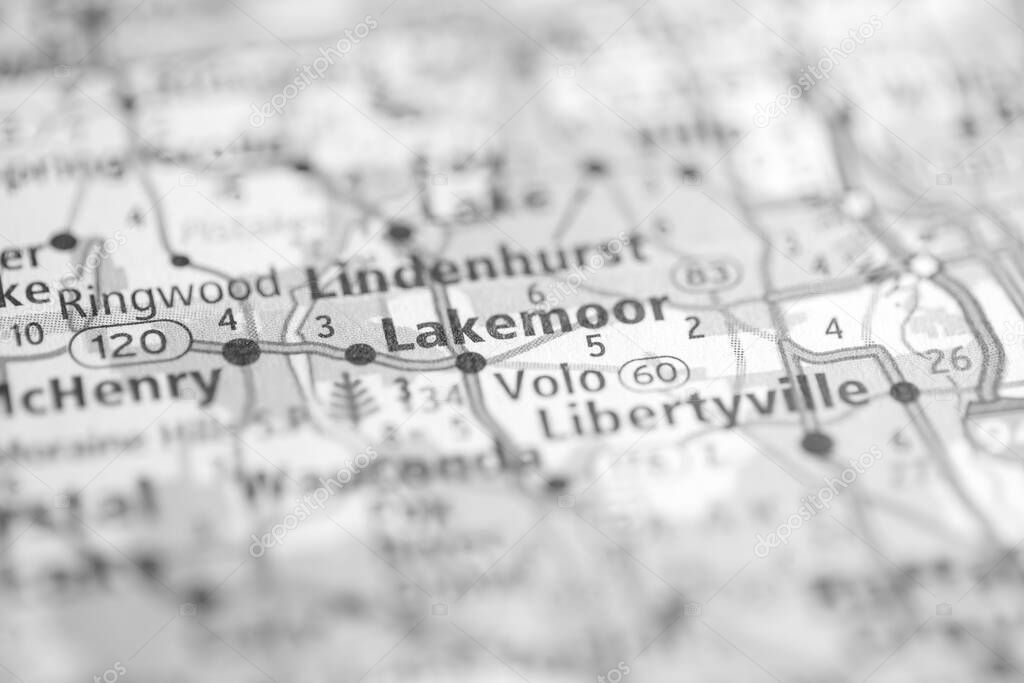 Lakemoor. Illinois. USA on the map