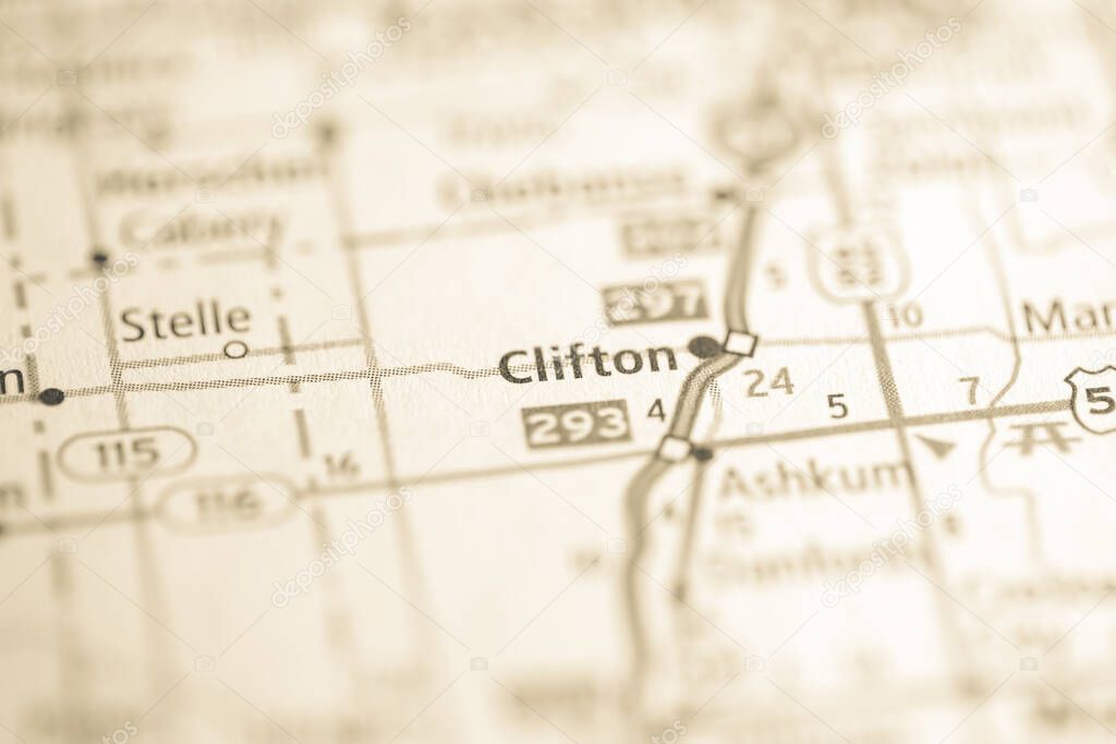 city in Illinois. USA on the map 
