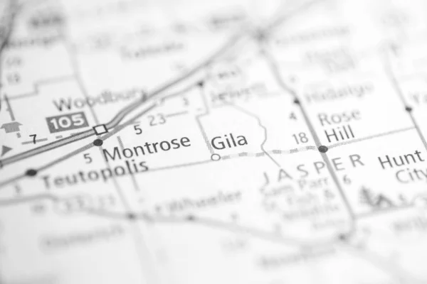 伊利诺斯州的一个城市地图上的美国 — 图库照片