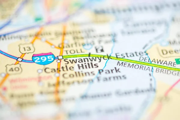 Swanwyck. Delaware. USA on the map
