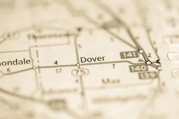 ドーバー インディアナ州 地図上のアメリカ — ストック写真