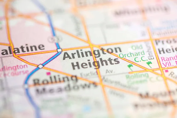 Arlington Heights. Illinois. USA on the map