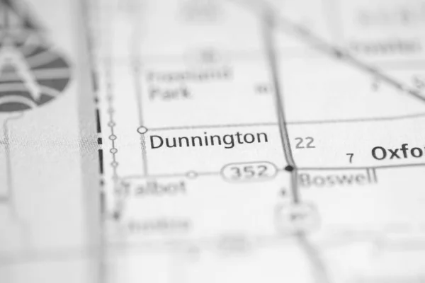 ダンニントン インディアナ州 地図上のアメリカ — ストック写真