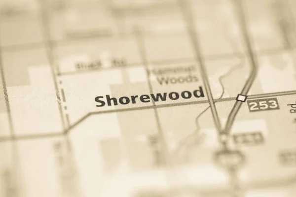 Shorewood Chicago Illinois Eua Mapa — Fotografia de Stock