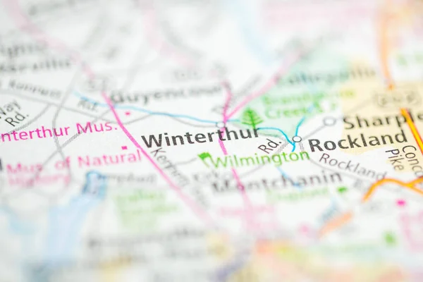 Winterthur Delaware Eua Mapa — Fotografia de Stock