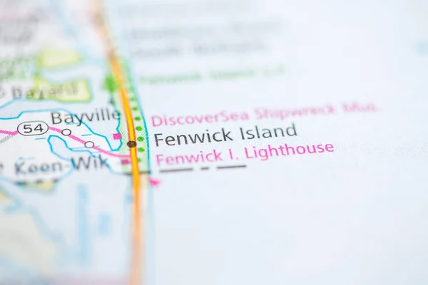 Fenwick Island Delaware Usa Kartan — Stockfoto