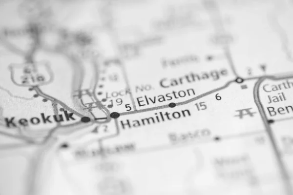 Elvaston Illinois Usa Interactieve Kaart — Stockfoto
