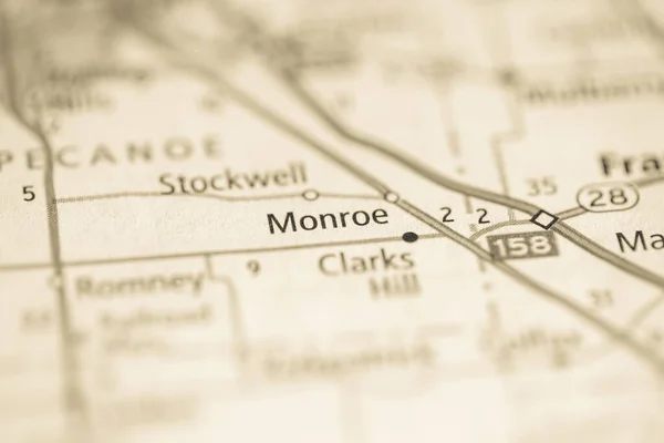 Met Monroe Indiana Usa Interactieve Kaart — Stockfoto