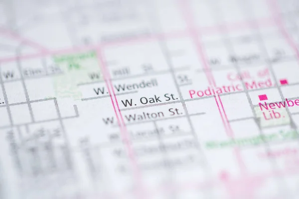 Oak Chicago Illinois Usa Interactieve Kaart — Stockfoto