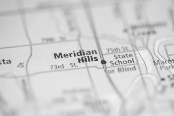 Meridian Hills Indiana Usa Mapa —  Fotos de Stock