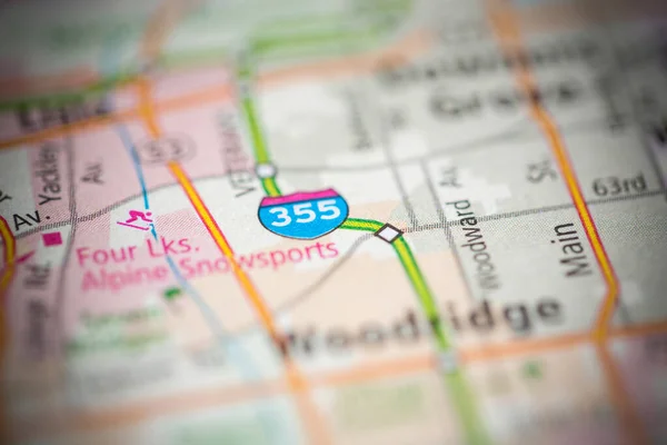 355 Chicago Illinois Usa Mapa — Foto de Stock