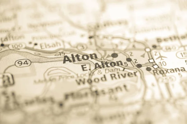 East Alton Illinois Usa Map — Stock Photo, Image