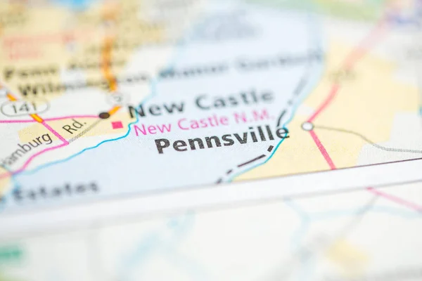 Pennsville Delaware Usa Mapě — Stock fotografie