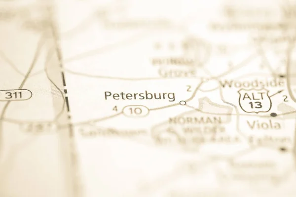 Petersburg. Delaware. USA on the map