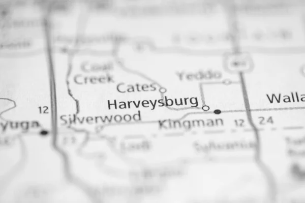 Harveysburgban Indianában Usa Interaktív Térképen — Stock Fotó