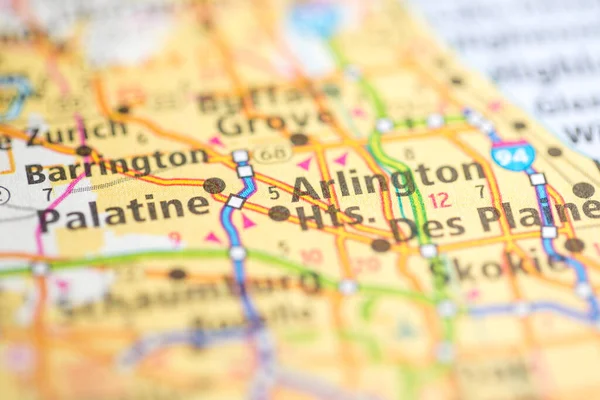 Arlington Heights Illinois Usa Mapa — Foto de Stock